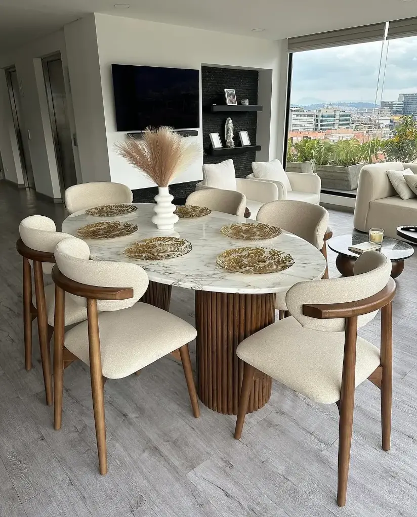Comedor Troya efecto mármol