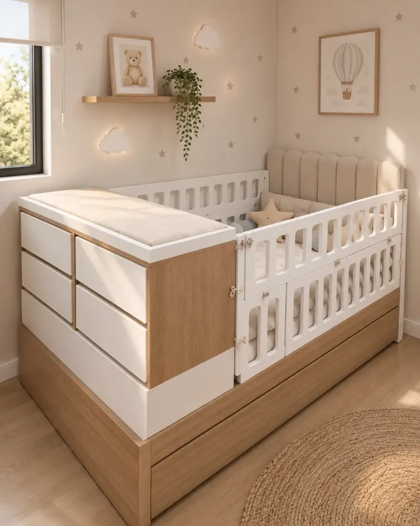 Cama con Cambiador